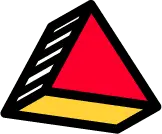 Red Triangle Logo - color contrast - Transparent Layer PNG