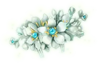 Blue Gem Bouquet - jewelry - Free PNG