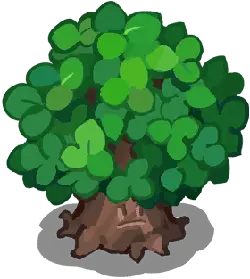 Cartoon Tree - green - leaves - Transparent Background PNG