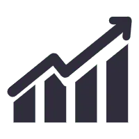 Rising Bar Chart - growth - Transparent Layer PNG