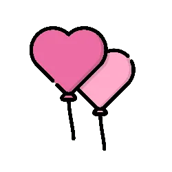 Pink Heart Balloon - holiday - Transparent Background PNG