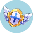 Blue Shield Badge - wings - High Resolution PNG