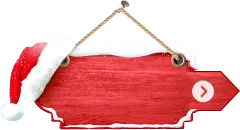 Christmas Wooden Sign - hat - Transparent Background PNG