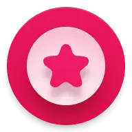 Pink Star - design element - Transparent Background PNG