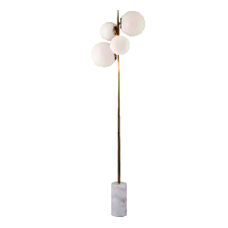Marble Base Metal Rod Lamp - lamp - No Watermark PNG
