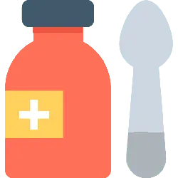 Medicine Bottle and Spoon - medicine - Transparent Background PNG