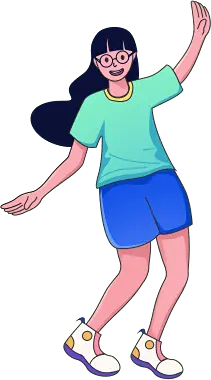 Cartoon Girl with Glasses - glasses - No Background PNG