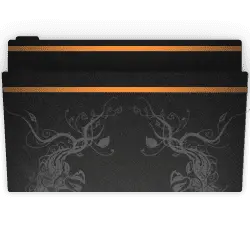 Black Folder - simple - Transparent Layer PNG