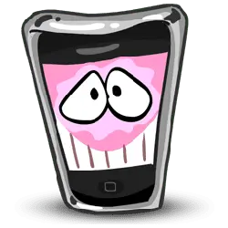 Pink Phone Expression - phone - PNG