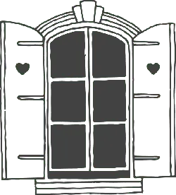 Heart Window - decoration - High Resolution PNG