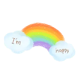 Rainbow and Clouds - happiness - PNG Images