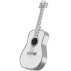 Silver Guitar - silver - Transparent Layer PNG