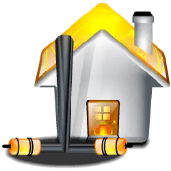 House with Yellow Roof - icon - Lossless PNG