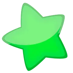 Green Star - pentagram - PNG