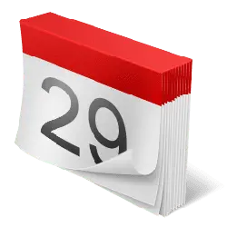 Calendar - number 29 - Transparent Layer PNG