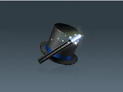 Magic Hat and Wand - No Background PNG