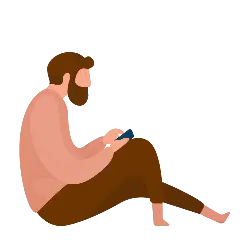 Man Playing Phone - phone - No Watermark PNG