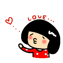 Girl with Heart - meme - Free Download PNG