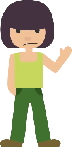 Girl in Green Clothing - girl - PNG