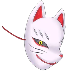 Fox Mask - red eyes - PNG