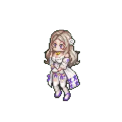 Pixel Art Girl - long hair - PNG