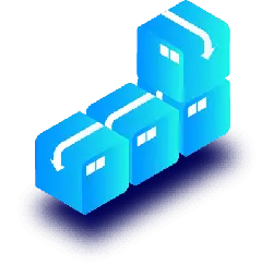 Blue Cubes - geometry - PNG