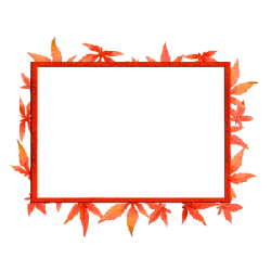 Maple Leaf Border - red - Free Download PNG