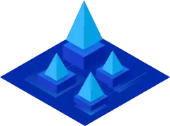 Blue Pyramids Group - geometric shape - Transparent Layer PNG