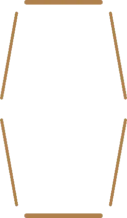 Brown Hexagon - Transparent Background PNG