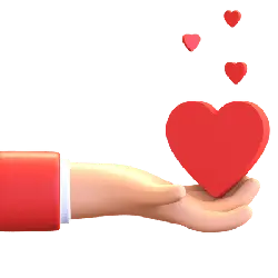 Hand Holding Red Heart - gesture - Transparent Layer PNG