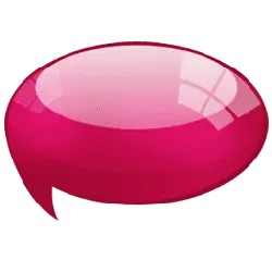 Pink Speech Bubble - Curated PNG