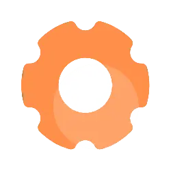 Orange Gear - mechanical - High Resolution PNG