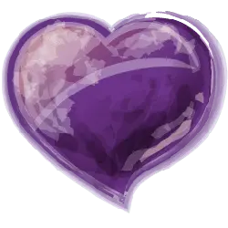 Purple Heart-Shaped Glass Ball - heart shape - Lossless PNG