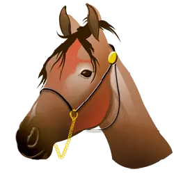 Horse with bridle - horse - PNG