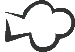 Cloud - black - Curated PNG
