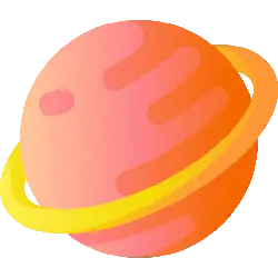 Saturn - pink - orange - No Watermark PNG