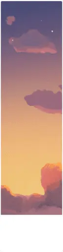 Cloudy Sunset - orange - No Background PNG