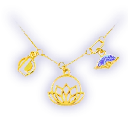 Lotus Necklace - jewellery - No Background PNG