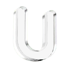 U-shaped metal logo - technology - Lossless PNG