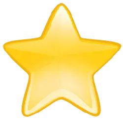 Gold Star - simple - Lossless PNG