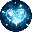 Ice Crystal Heart - heart shape - Transparent Background PNG