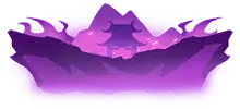 Purple Crystal Mountain - glowing - No Background PNG