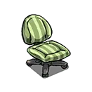 Green Striped Office Chair - green - Lossless PNG