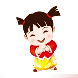 Red-Dressed Little Girl - happy - PNG Images
