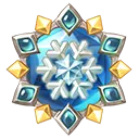 Ice Crystal Snowflake Badge - snowflake - High Resolution PNG