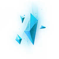 Blue Crystal - shining - glowing - Transparent Layer PNG