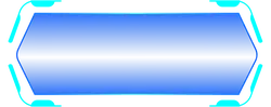 Blue Hexagonal Frame - minimalism - Free PNG