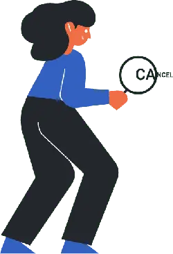 Woman in Blue Clothing - cartoon - No Background PNG