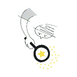 Girl with Hat - magnifying glass - High Resolution PNG