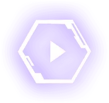 Purple Hexagon Play Button - video - High Resolution PNG